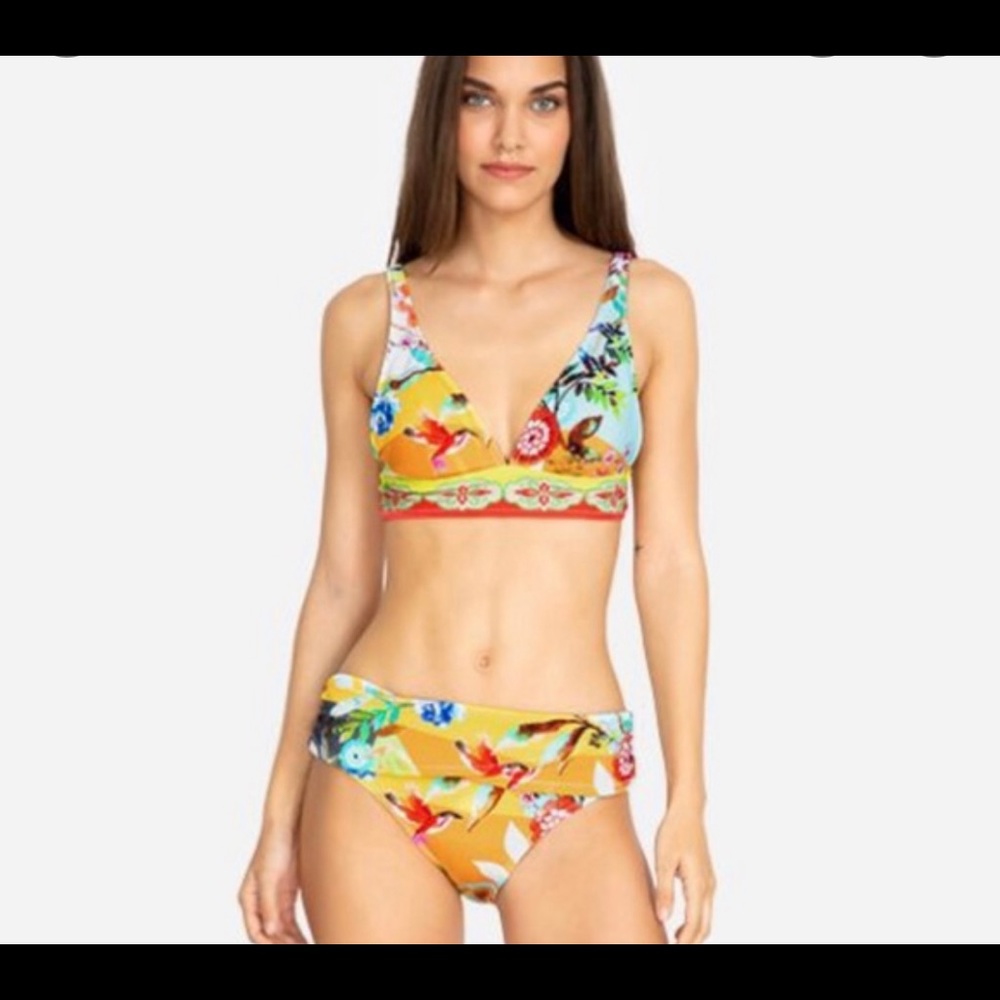 NWOT! Johnny Was Maya Banded Bikini Size Small